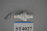 329C0004-03//TFE Fitting Straight Union 1-1/8 - 12 Nut Jam Kalrez O-Ring/Semitool/